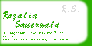 rozalia sauerwald business card